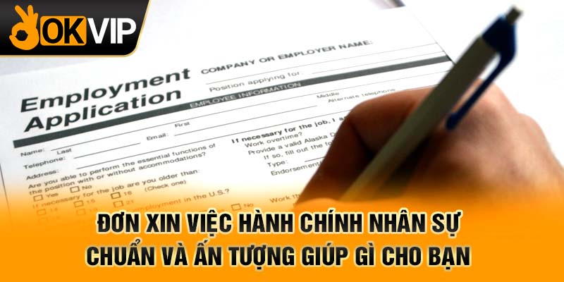 Đơn xin việc hành chính nhân sự chuẩn và ấn tượng giúp gì cho bạn