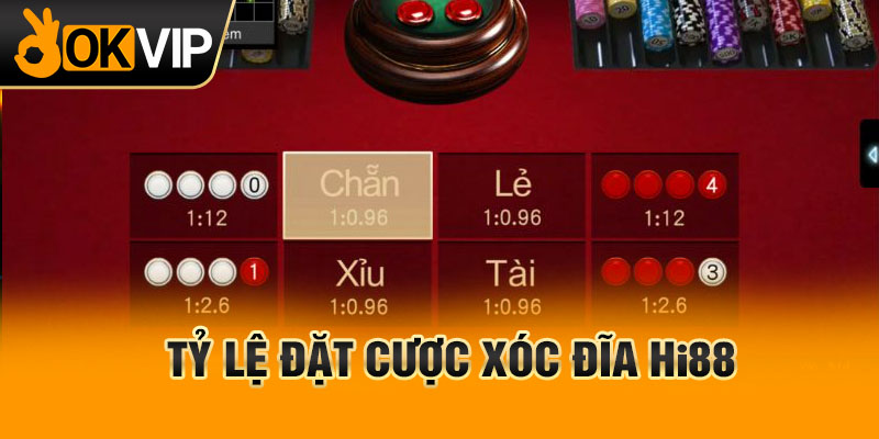 Tỷ lệ đặt cược xóc đĩa Hi88