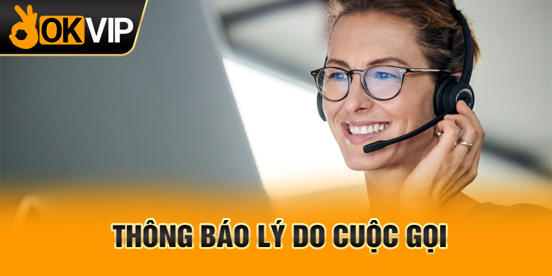 Thông báo lý do cuộc gọi